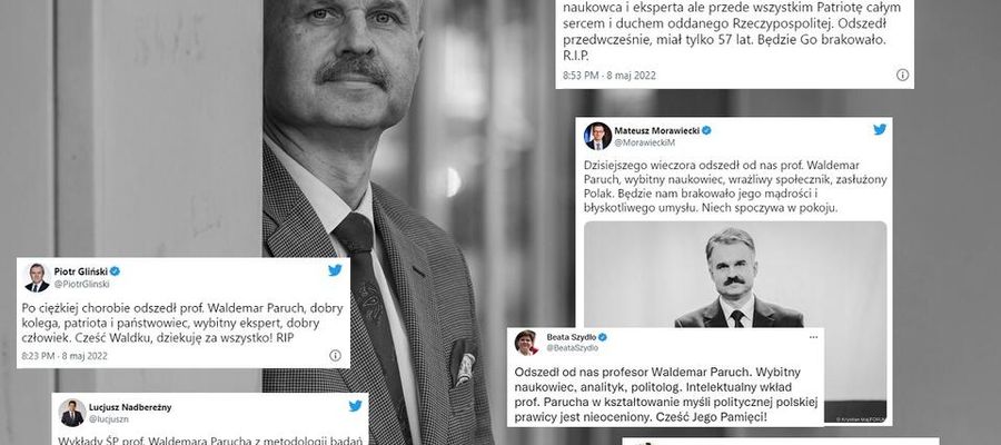 Pożegnania prof. Waldemara Parucha z Twittera