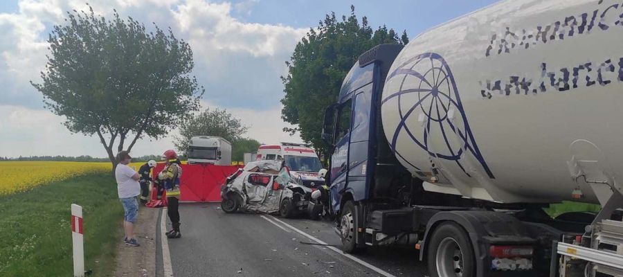 Dwie osoby zginęły w wypadku między Lubawą a Ostródą