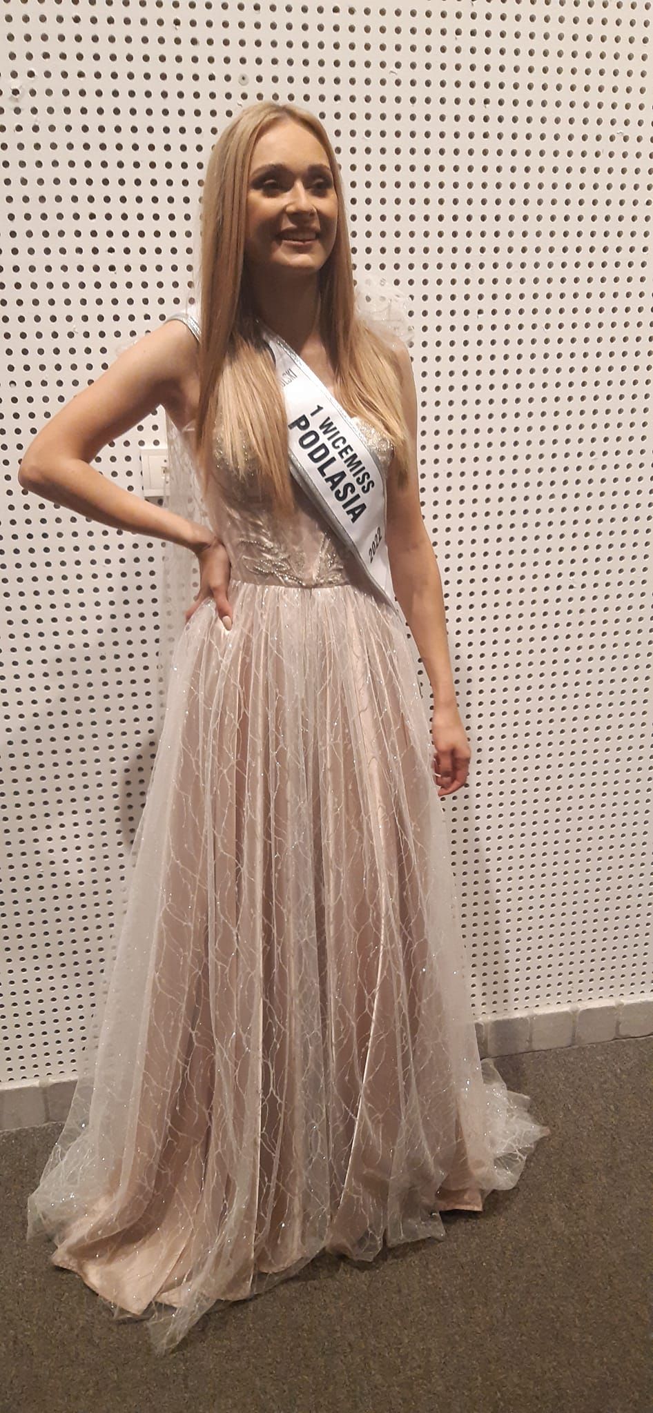Natalia Czerwińska podczas finałowej gali Miss Podlasia 2022