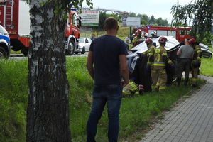 Wypadek na ulicy Sienkiewicza w Kurzętniku. DK15 zablokowana [ZDJĘCIA]