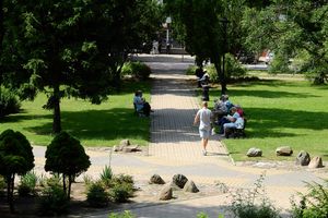 Posypały się mandaty za picie alkoholu w parku w centrum Olecka 