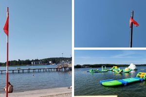 WAŻNE: Zakaz kąpieli w jeziorze Ukiel w Olsztynie. Czerwona flaga na Plaży Miejskiej