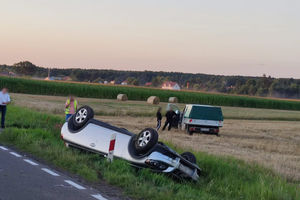 Groźny wypadek na drodze do Grajewa