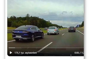 [VIDEO] Szukamy kierowcy z niebieskiego VW na olsztyńskich numerach
