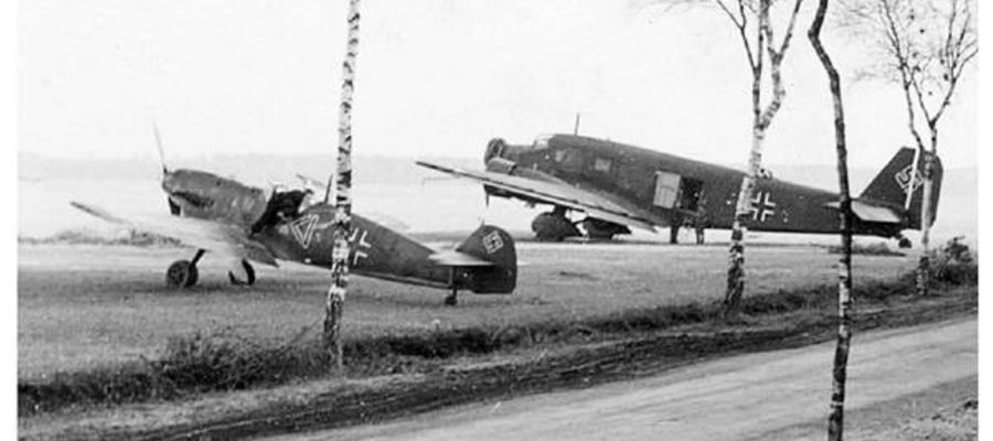  Transportowy Ju 87 na lotnisku w Rostkach