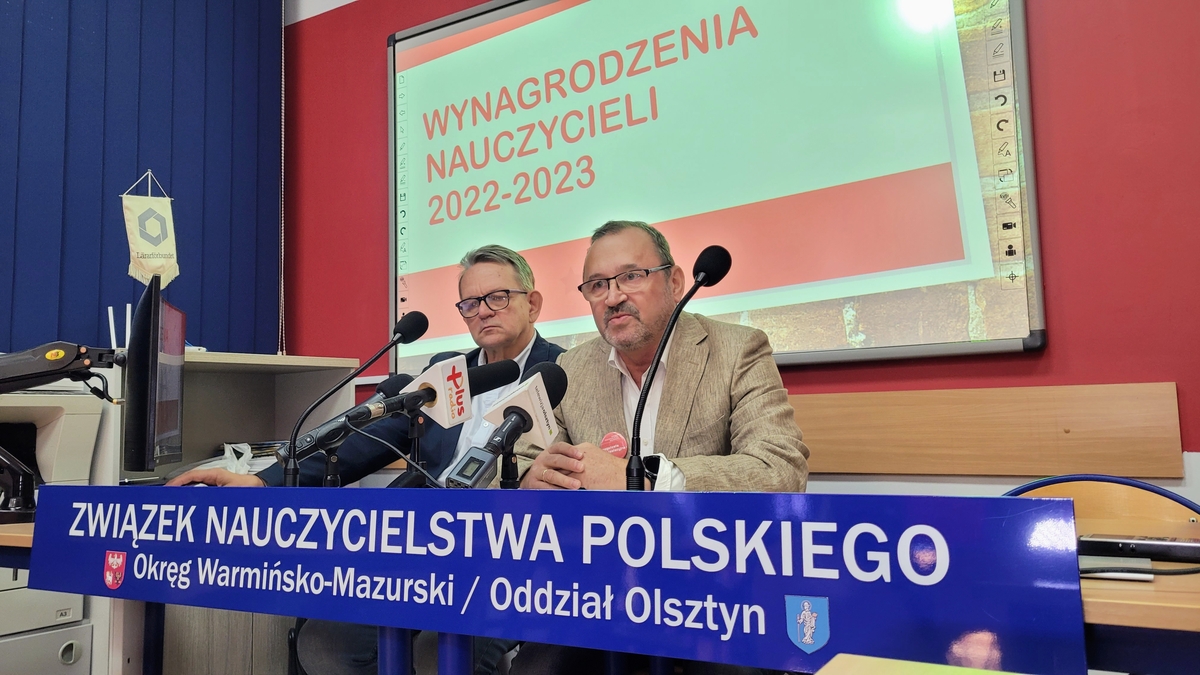 Janusz Koziński i Tomasz Branicki z Okręgu Warmińsko-Mazurskiego ZNP