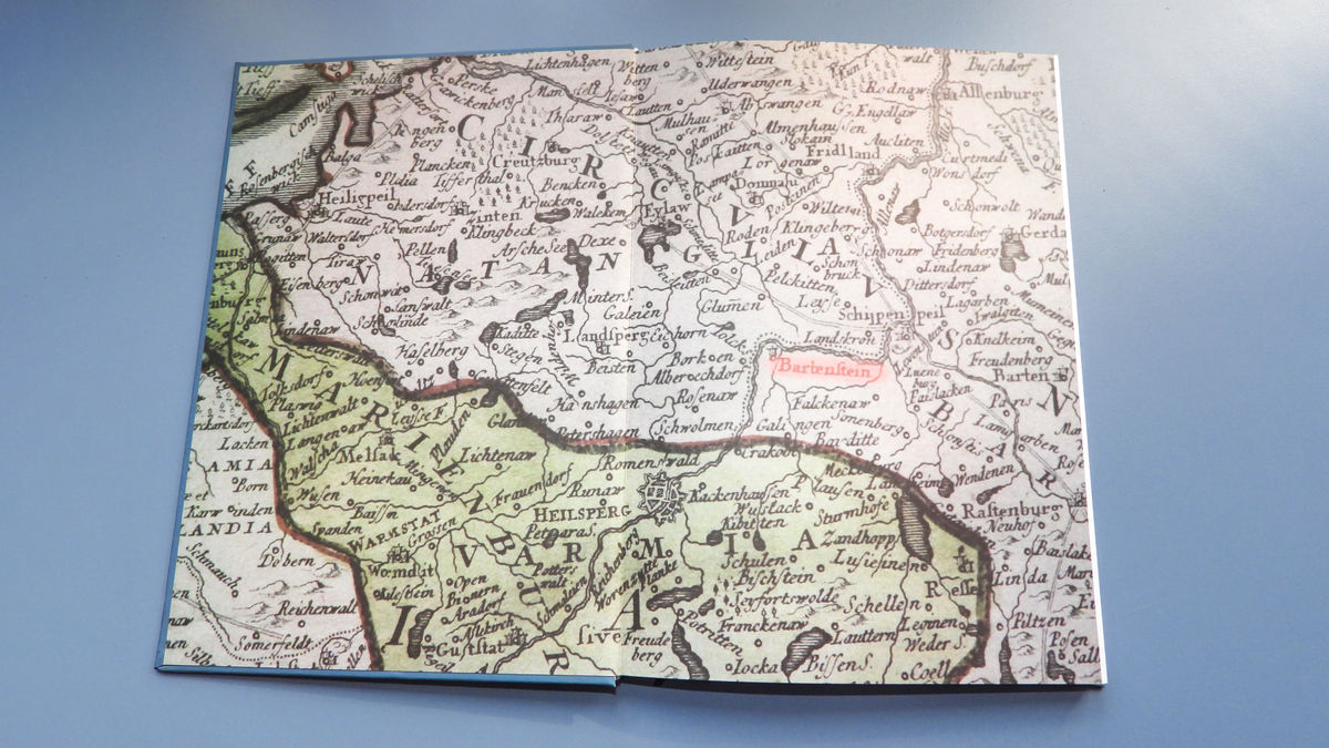 Mapa z początku XVIII wieku