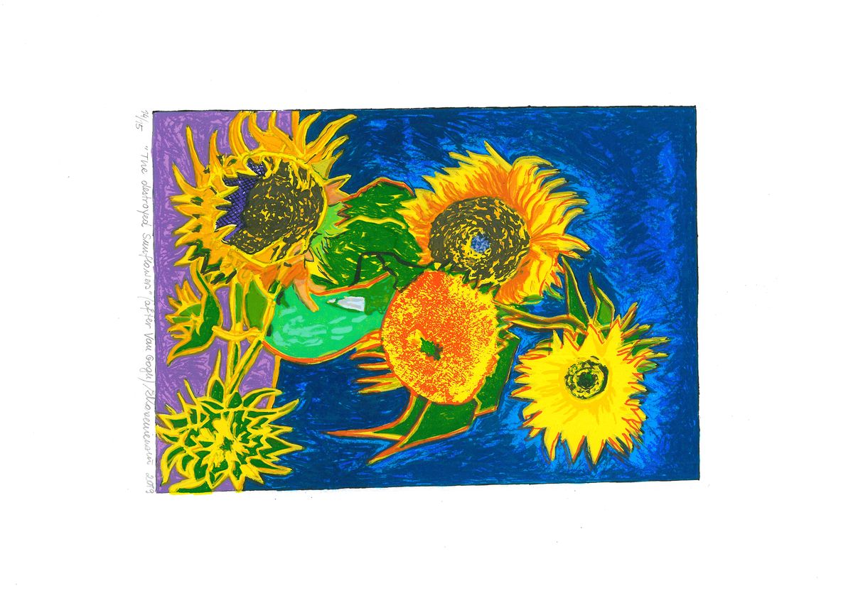 The destroyed sunflowers (After van Gogh)
