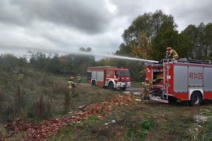Braniewo: Pożar na terenie zakładu utylizacji odpadów