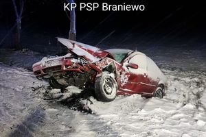 Gmina Pieniężno: Zderzenie dwóch pojazdów osobowych. Dwie osoby trafiły do szpitala