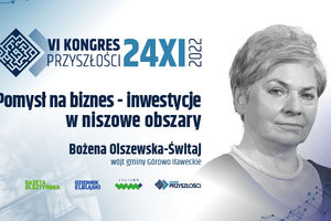  Pomysł na biznes - inwestycje w niszowe obszary - Bożena Olszewska - Świtaj
| VI KONGRES PRZYSZŁOŚCI | 24.11.2022
