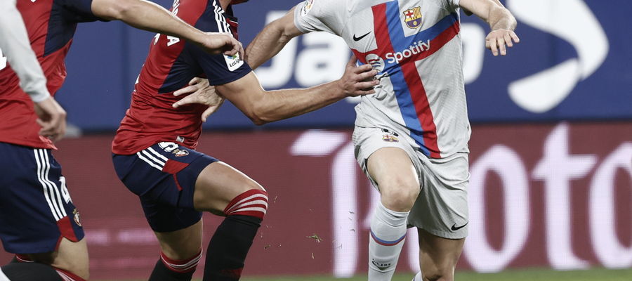 Robert Lewandowski w meczu Barcelony z Osasuną