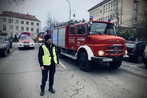 Pożar w budynku Urzędu Miasta w Olecku