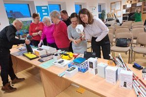 Spotkanie iławskich członków Związku Niewidomych z mieszkańcami Iławy