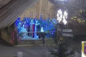 Zagubione owieczki odwiedziły szopkę bożonarodzeniową na elbląskiej Starówce

