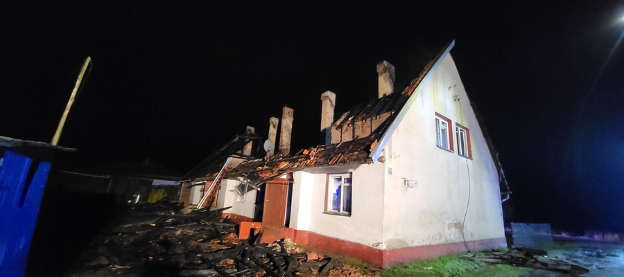 Tak wygląda budynek mieszkalny w Szeplerzyźnie (pow. iławski, gm. Iława) po pożarze