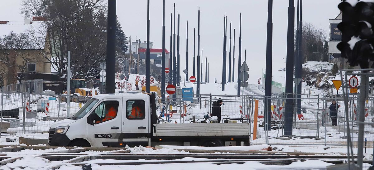 Torowiska na al. Piłsudskiego w Olsztynie