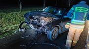 Audi uderzyło w drzewo na trasie Ignalin - Runowo
