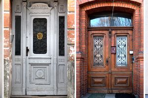 Sfotografowali stare przedwojenne drzwi wejściowe do braniewskich kamienic