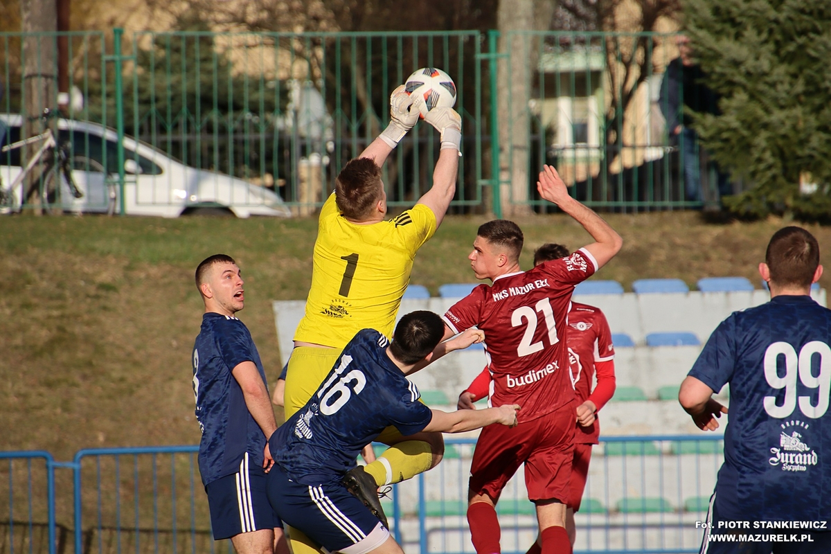 MKS Mazur Ełk vs Błękitni Pasym (2:0; 25 III 23; 18 kolejka kl. okręgowej)