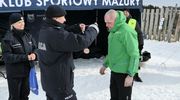 Karol Kierzniewski na podium narciarskich mistrzostw Policji