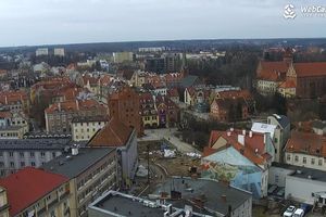 Olsztyn — widok panoramiczny na miasto na żywo [LIVE]