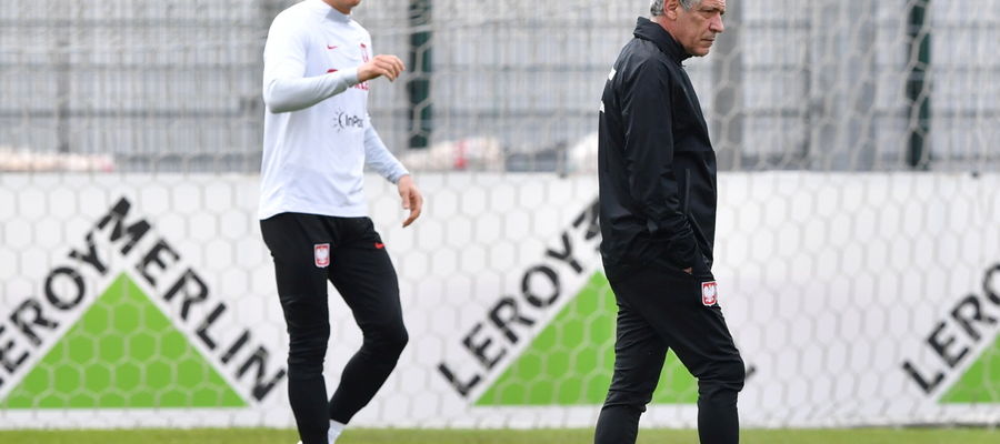 Robert Lewandowski i Fernando Santos 