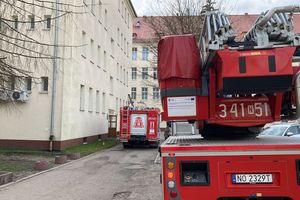 Elbląg: Pożar instalacji w szpitalu miejskim przy oddziale psychiatrycznym