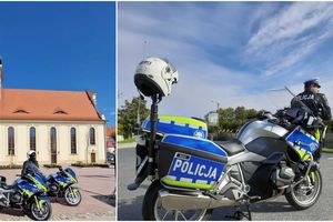 Policyjne motocykle na drogach