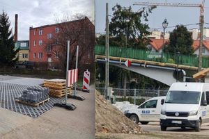 Trwają prace na ulicy Wojska Polskiego i targowisku miejskim