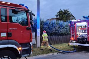 Pożar w domu w Lubawie