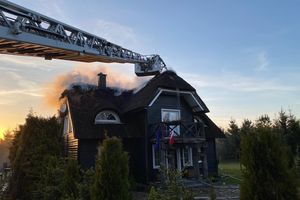 Milejewo: Pożar dachu domu jednorodzinnego w miejscowości Góra Maślana [ZDJĘCIA]