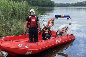 Trwa akcja ratownicza nad jeziorem w Hartowcu
