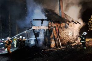 Pożar drewnianego domu w Tereszewie