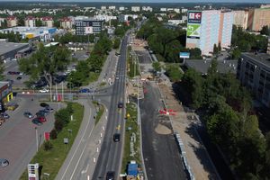 [WIDEO] Przebudowa i remont ulicy Pstrowskiego w Olsztynie - widok z drona