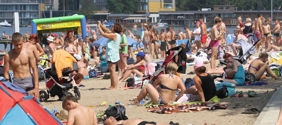 Plaża miejska w Olsztynie to jedno z najbardziej obleganych kąpielsik