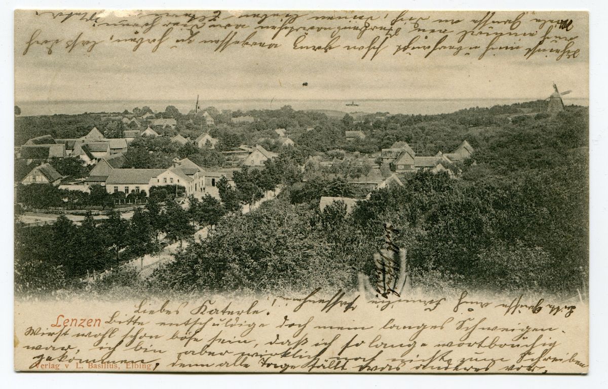 Panorama Łęcza od południa sprzed 1905 roku
