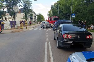 Wypadek na ul. Gołdapskiej w Olecku 
