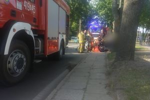 Wypadek we Fromborku. Motocyklista w szpitalu [ZDJĘCIA]