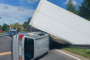 Wypadek na drodze z Olsztyna do Szczytna