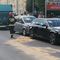 Ulica Dworcowa w Olsztynie zablokowana. Na lewym pasie zderzyły się trzy samochody [ZDJĘCIA]