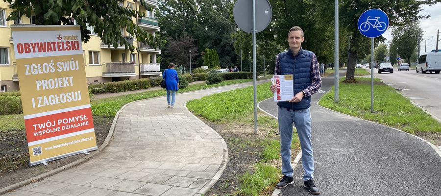 Pomysłodawcą budowy kolejnego odcinka ścieżki rowerowej przy al. Grunwaldzkiej jest Rafał Kadłubowski