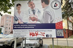 Akty dewastacji na terenie szpitala w Iławie 