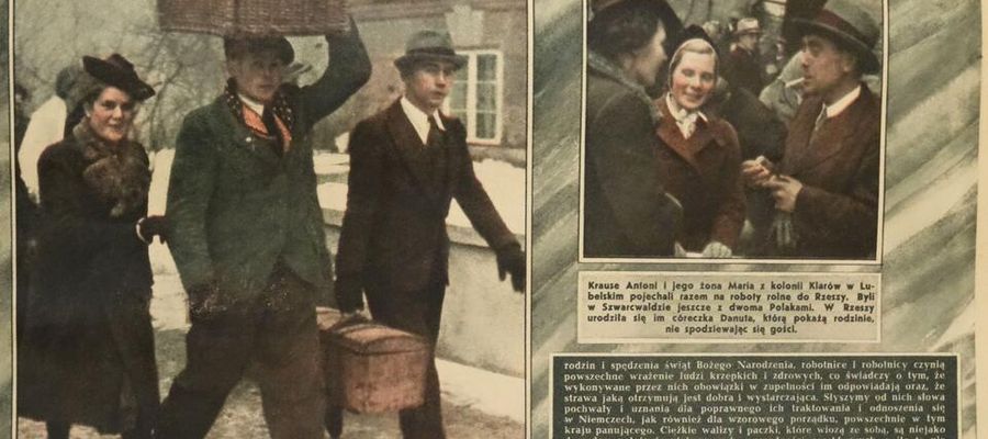 Okupacyjna prasa gadzinowa wydawana przez Niemców w Generalnej Guberni dla Polaków zachwala roboty w Niemczech. Nz. tzw. "Ilustrowany Kurier Polski" z grudnia 1941 roku 
