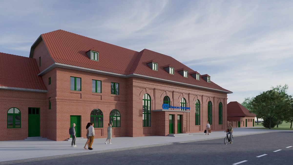 Wizualizacja: Tak ma wyglądać zabytkowy budynek dworca w Pasłęku po modernizacji