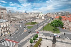 Przebudowa placu Trzech Krzyży w Warszawie opóźniona o kilkanaście dni