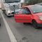 Kolizja z udziałem dwóch ciężarówek i dwóch osobówek na al. Schumana w Olsztynie