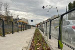 Zielone perony tramwajowe na warszawskiej Pradze-Południe