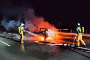 Pożar samochodu na S7. Na drodze do Elbląga zapaliło się auto osobowe