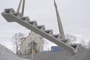 Ełckie schody są pierwsze w Polsce. Zostały wykonane za pomocą druku 3D